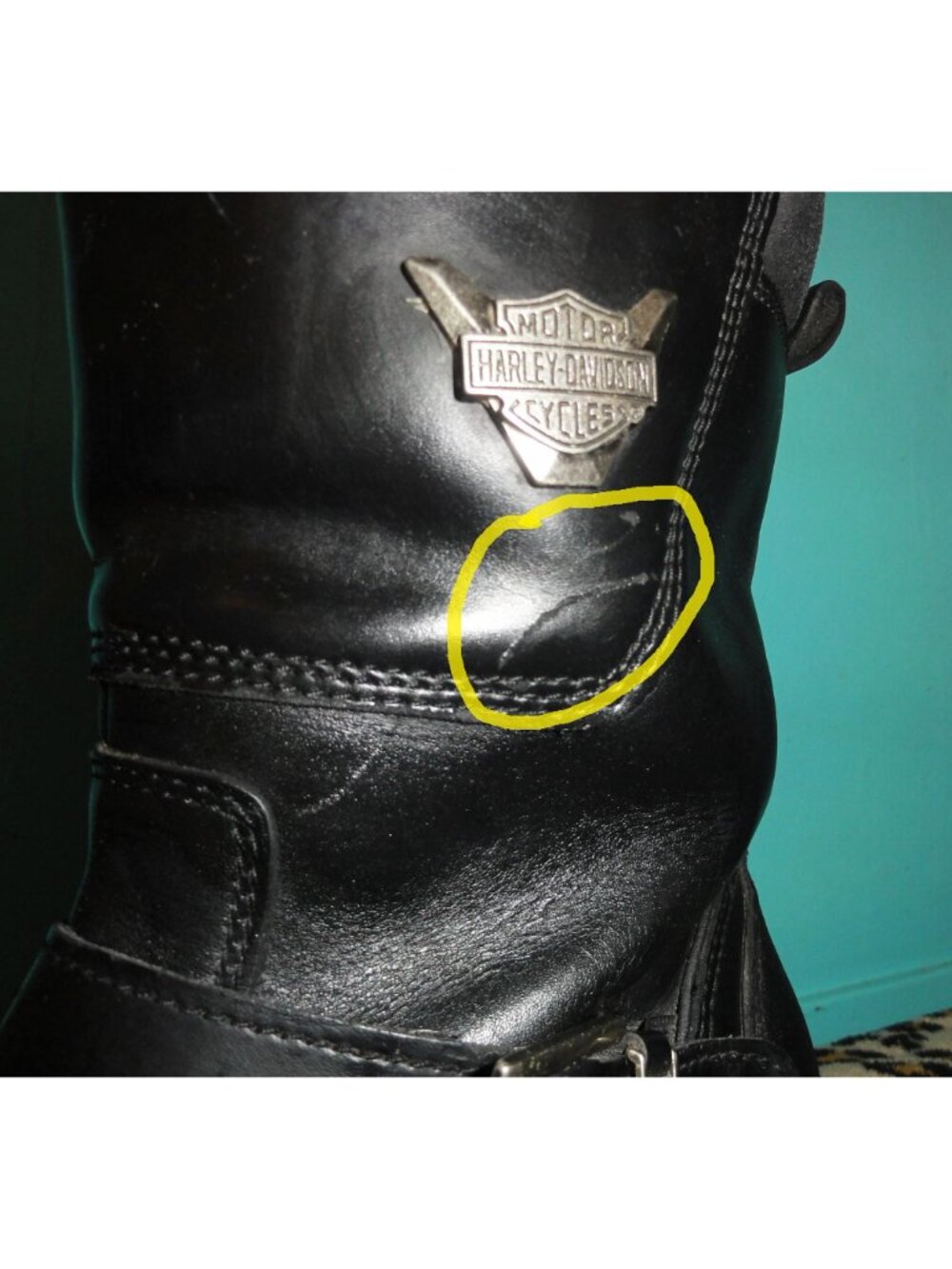 Vintage Harley Davidson Shift Engineer Motorcycle Boots Men's 13 leather zipper - Picture 15 of 16